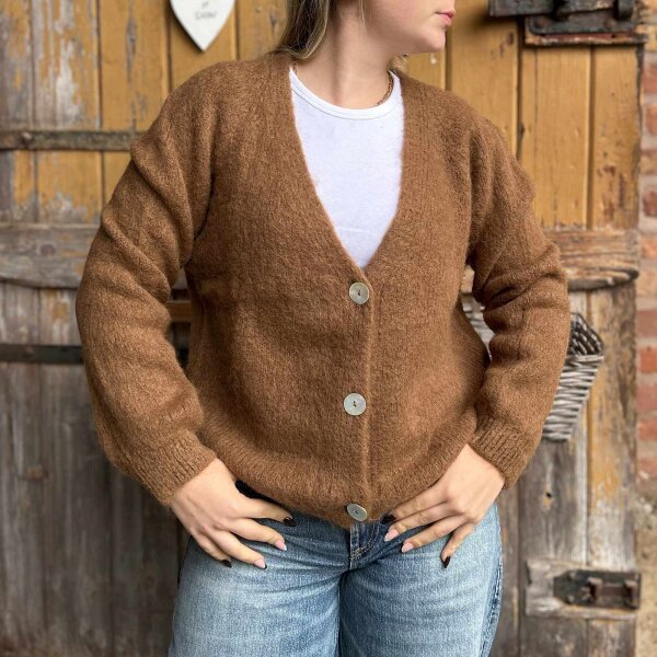 Alpaka Cardigan "chocolato" von Sarah & Sally