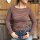 Cashmere-Viskose-Mix Shirt Streifen "rosa-braun" One Size