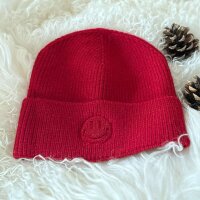 Strickmütze "Smiley" rot