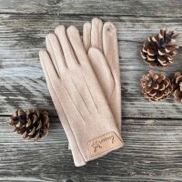 Fingerhandschuhe sandbeige