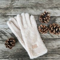 Fingerhandschuhe Fell "beige"