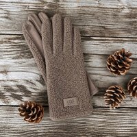 Fingerhandschuhe "Teddy" schlamm