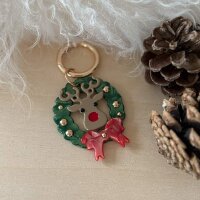 Anhänger Weihnachtskranz "Rudolph"