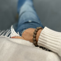 Acrylperlenarmband Perle klein "schlamm"