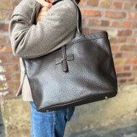 Ledershopper "Tessa" dunkelbraun