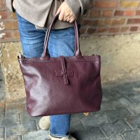 Ledershopper "Tessa" bordeaux