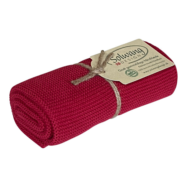 Handtuch / Geschirrtuch "tiefrot" von Solwang